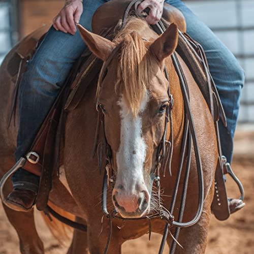 Martin Saddlery Reins Doubled Stitched Split Broke in Feel SR58LATDS - size: One Size