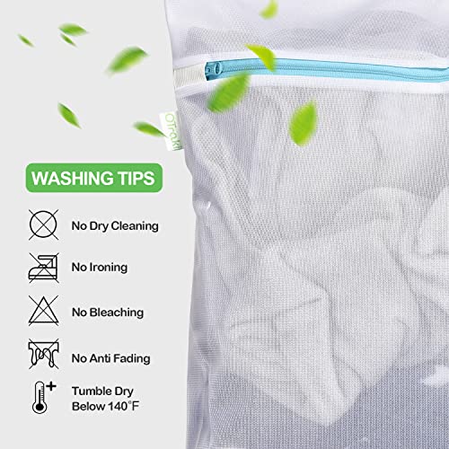 OTraki Large Mesh Washing Bag 43 x 35 Inch XXL Mesh Laundry Bag, Blue - size: 43 x 35 inch