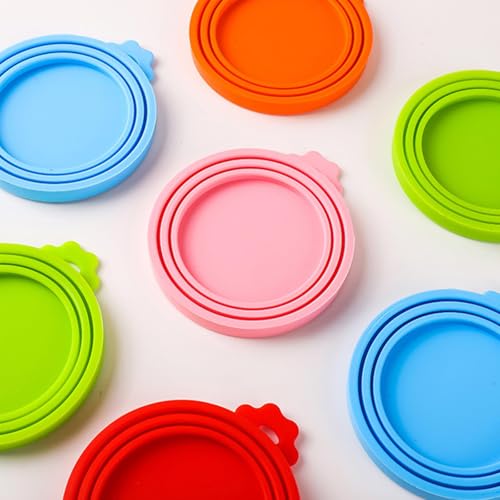 Yobbai 9 Pack Silicone Pet Food Can Lids, Universal Dog & Cat Food Covers, Fits 3 to 13.2 oz Cans, Airtight, BPA-Free, Dishwasher Safe, Reusable