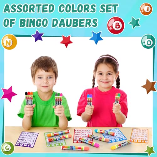 Crtiin 168 Pack Bingo Daubers 0.4oz in 24 Colors Dot Markers, Classic