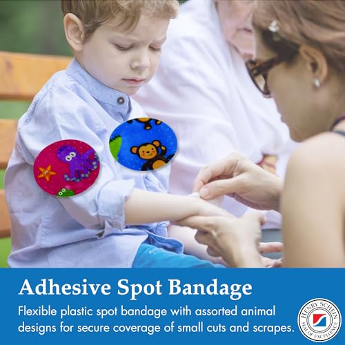 Henry Schein Kids Animal Print Spot Adhesive Bandage, 7/8", Sterile, 100 Ct - style: 7/8" Spot