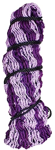 Rope Braided Poly Horse Stall Trailer Hanging Slow-Feed Hay Bag 609SE-Ring - color: Purple Lilac