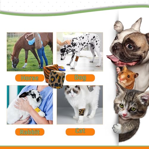 6 Pack Vet Wrap Cohesive Bandages Self-Adhesive Bandage Wrap - color: Furprint