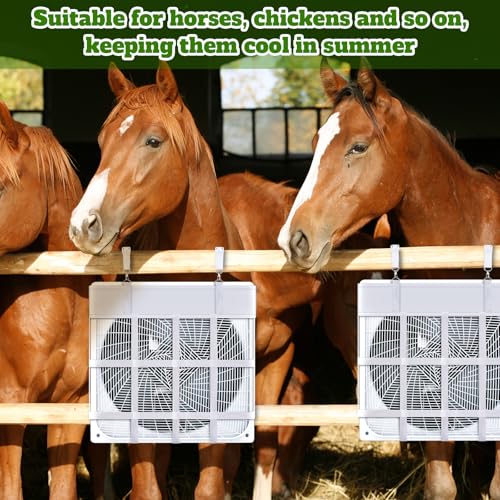 Tessco for you 1 Pcs Box Fan Holders for Horse Stall, Nylon Bag,White - color: White