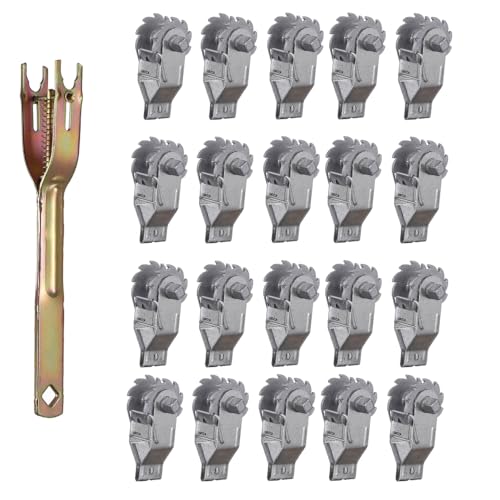 Electric Fence Wire Strainer, Heavy Duty Inline Wire Tensioner, Wire Ratchet Tensioner for Electric Fence, Farm Fence,20PCS & 1PCS Handle