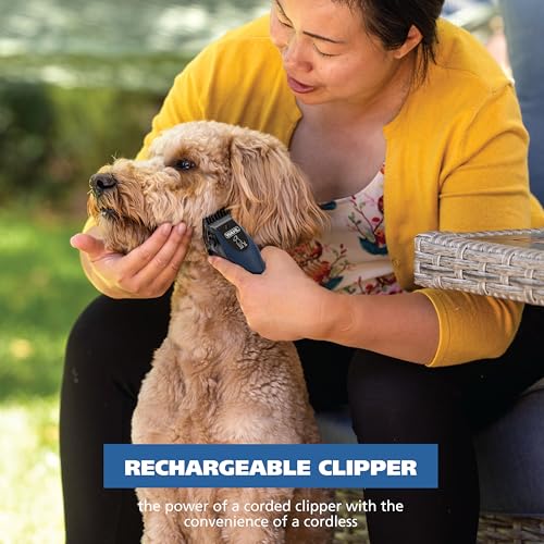 Wahl Power Pro Lithium Ion Rechargeable Cordless Dog Grooming Clipper Kit | Heavy Duty Cordless Electric Dog Clippers For Grooming Thick Coats At Home – Model 3024675
