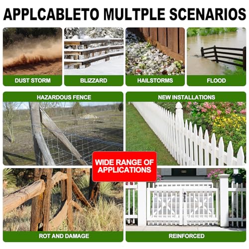 Fence Post Repair Kit,(One-Piece 33.7",2 pcs) - size: One-Piece (33.7")
