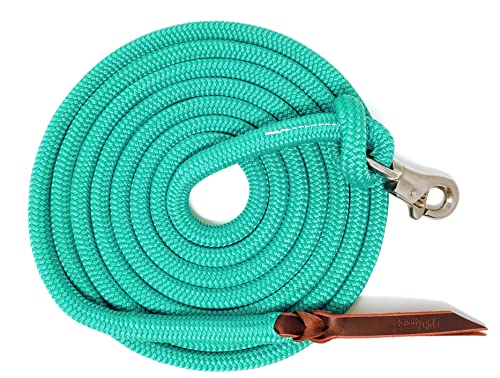 14FT Lead Rope with SS Snap - color: Turquoise, size: 14 FT