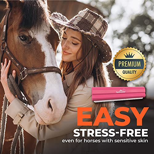 EquiGroomer 8-Inch Deshedding Brush for Dogs & Horses, Pink - color: Pink