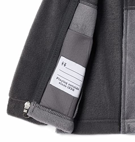 Columbia Youth Steens Mountain II Fleece Jacket - color: City Grey/Shark, size: 3-6 Months