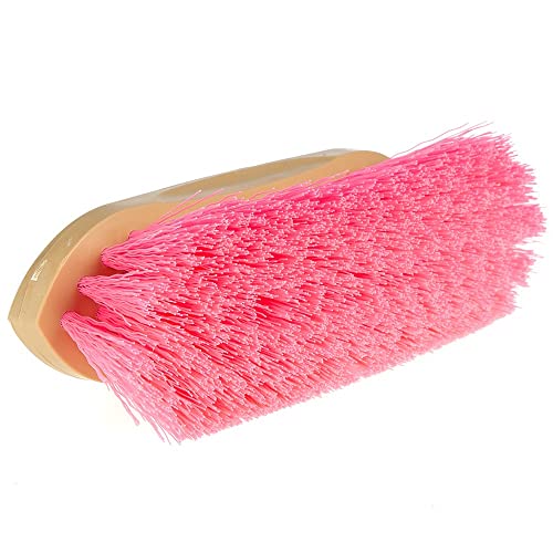 Decker Manufacturing Grip Fit Grooming Horse Brush Hot Pink Synthetic Bristles