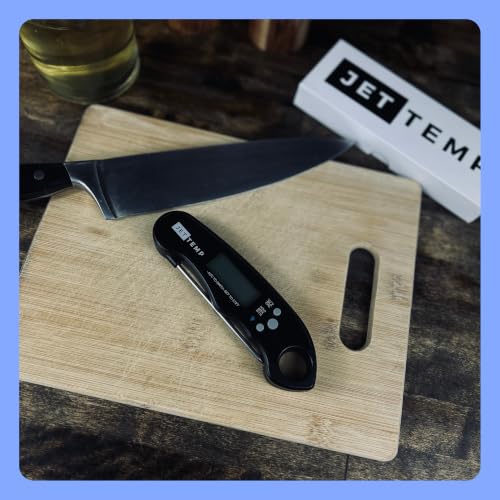 F1 Digital Meat Thermometer - Fast, Accurate, Waterproof - Great for Cooking, Grilling, Baking, Frying - color: Stealth Black