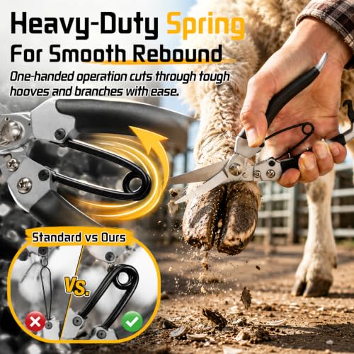 1Pcs Goat Hoof Trimmer for Sheep, Alpaca, Pig Hooves & Plant Pruning Shears