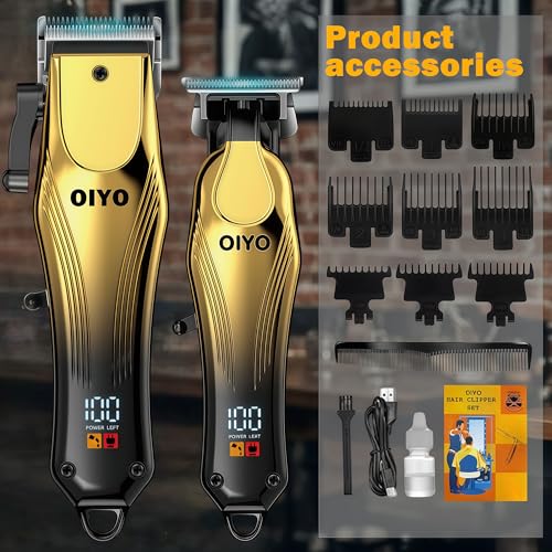 Hair Clippers for Men, Cordless Trimmer, 9 Combs & Low Noise Design