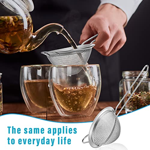 9 Pack Stainless Steel Cone Cocktail Strainer, Bar Strainer, Mesh, 3.2 in