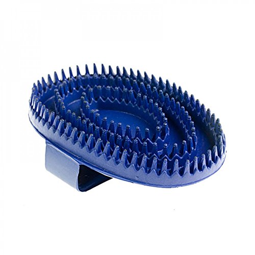 Horze Rubber Curry Comb - Blue - One Size - color: Blue