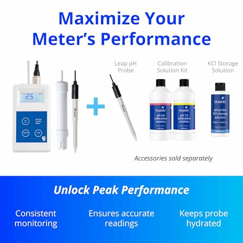 Bluelab METCOMPLUS Combo Meter Plus for pH, Temperature, and Conductivity in Water and Soil with Easy Calibration, Digital Nutrient (TDS/PPM) Testing Kit for Hydroponic System & Growing Indoor Plants | works in Water and Soil - Digital Nutrient (TDS/PPM)