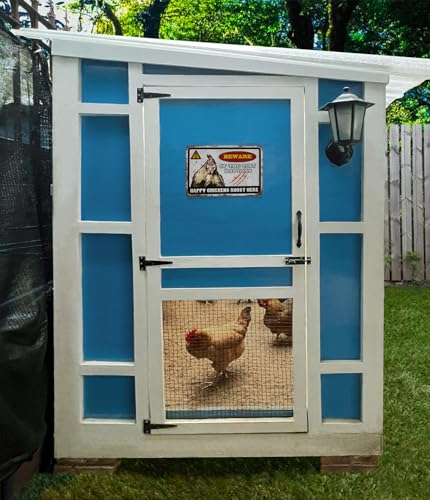 Chicken Waterer with Float Controlled Automatic Set, Chicken Coop Accessories - No Manual Water refilling Needed, 4 Gallon(Compatible with 5/8-inch and 3/4-inch Water Pipes, 60-inch Water Supply Pipe - color: Navy Blue