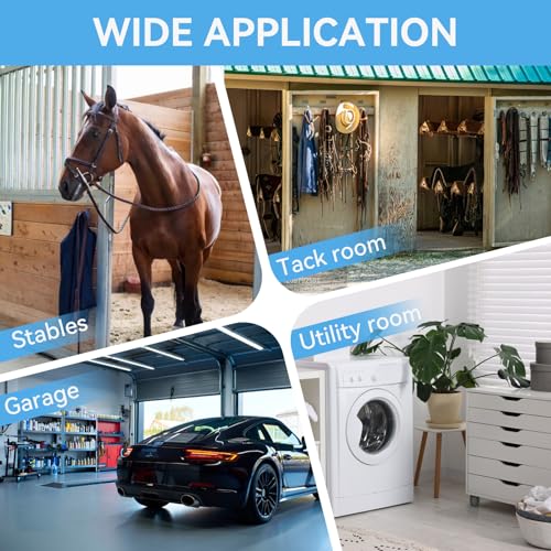 Heavy Duty Saddle Pad Rack 6 Bar, Wall Mount Horse Blanket Holder | 180° Swing-Out Horse Blanket Rack with Well-Spaced Arms, Wall-Mounted Saddle Pad Storage for Stable, Garage & Tack Room