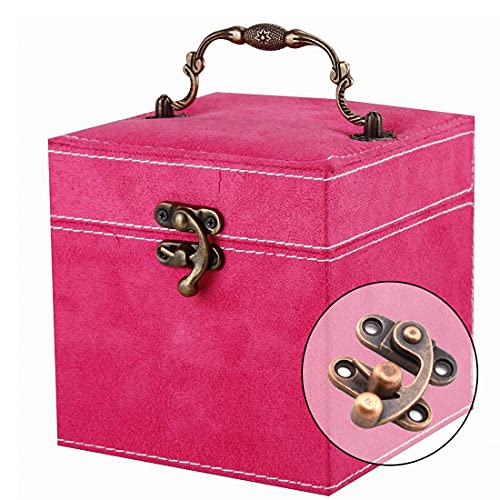Antique Right Hook Hasp Latch Retro Swing Horn Lock | Clasp with Mounting Screws, Zinc Alloy - 4PCS 1.14" x 1.3" Red Bronze Tone - color: Red Bronze