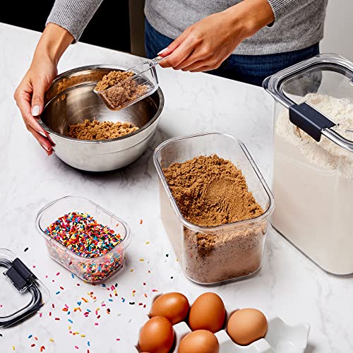 Rubbermaid Brilliance BPA-Free Food Storage Containers with Lids Airtight Kitchen and Pantry Organization Set Includes 3 Containers and Scoops Clear 16 cups - size: 16 Cup (6-Piece)