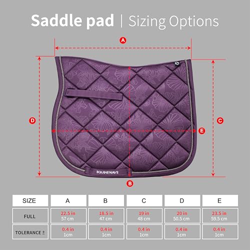 EQUINEWAVE Embossed All Purpose Saddle Pad - color: HORTENIA