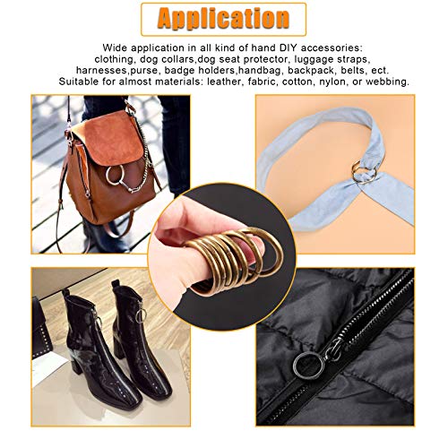 1 inch 25mm Metal Belt Buckle Hardware Assortment Webbing Strap Loops Clasp for Belt Craft DIY Accessories - style: O Rings