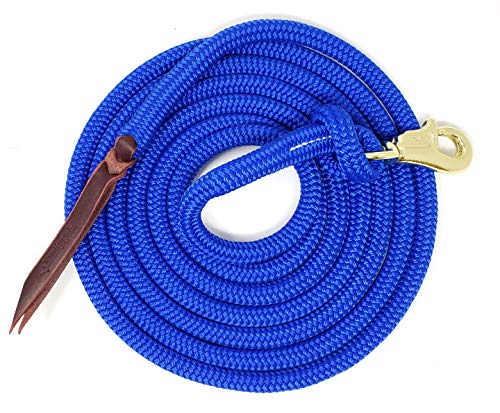 12FT Lead Rope with BPS Snap - color: Ultra Marine, size: 12 ft. Brass Trigger Snap