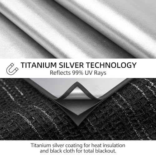 4PCS Car Window Sunshade, Blackout Car Window Covers for Ultimate Privacy, Foldable Side Window Shade, Not Blocking Rearview Mirror View, Fit for Camping, Travel and Daily Use (Black & Silver)