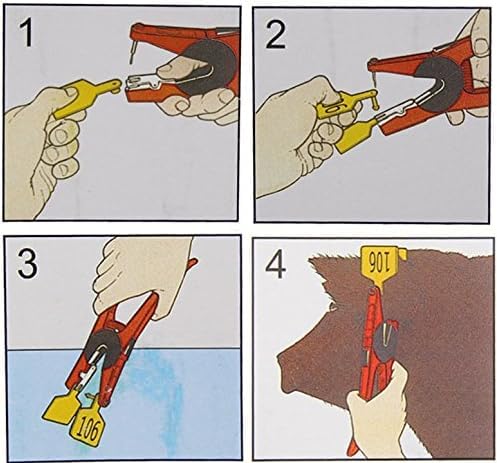 Livestock Ear Tag Applicator Tool Heavy Duty Metal Tagging Pliers for Cattle, Goats, Sheep, and Farm Animal Identification