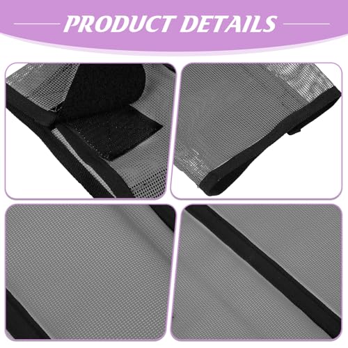 Jexine 8 Pcs Mesh Fly Boots for Horse - color: Dark Gray, Light Purple
