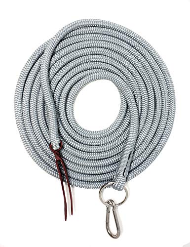 22' Long Line with SS O Ring and Carabiner (Grey) - color: Grey