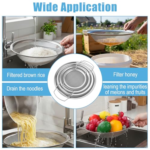 4pcs Paint Strainer Stainless Steel 60 Mesh Extra fine mesh Strainer strainers Fines meshs Large fine meshs strainers Fits 5 Gallon Paint Bucket Filter Tool Insert