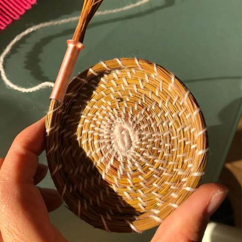Pine Needle Basket Gauge 5 Pack, 1in Coiling Tool for Weaving Supplies - color: Antique bronze color
