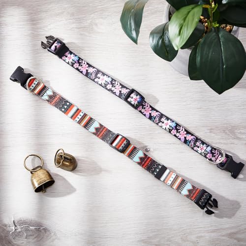 Goat Collar with Copper Bell Set for Sheep Lambs Pygmy Goat,Flower