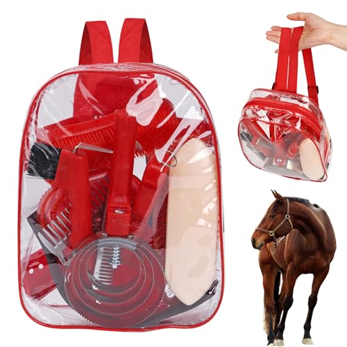 Horse Grooming Kit, 10pcs Horse Brushes & Cleaning Tool Set