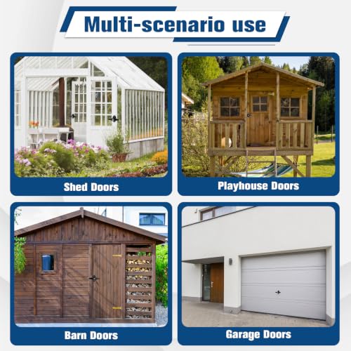 5½" Shed Door Latch, Barn Door Latch, T-Handle Lock Kit with 2Keys, Stem Storage Barn Shed DoorHardware Lock Set for Playhouses, Storage Barn, Chicken Coops, Camper, Carbon Steel