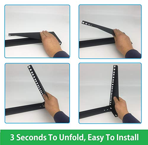 6U 19 Inches Cold Rolled Steel Wall Mountable Simple Vertical Rack and Networking Euipment Rack Including Hardware for Assembly (6U) (Pack of 2) - size: 6U (Pack of 2)