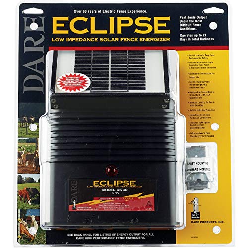 Dare Prod. DS40 Eclipse 12V Solar Battery Fence Energizer