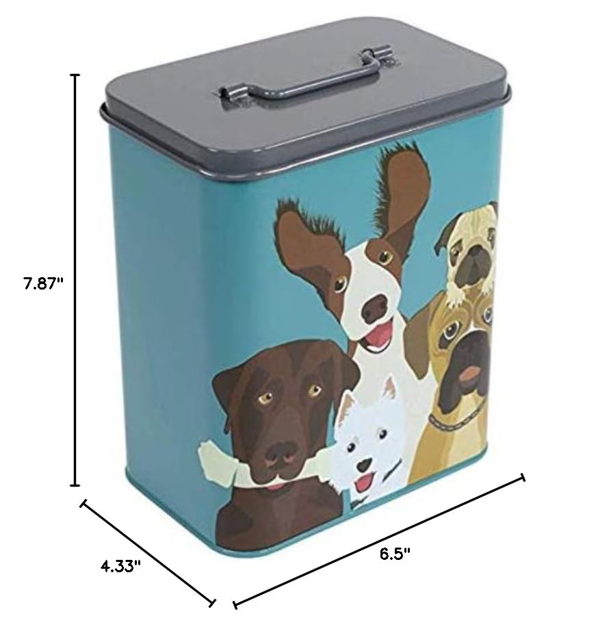Burgon & Ball Creaturewares The Rabble Dog GCR/CAT Tin Pet Food Storage, 16.5 cm x 11 cm x 20 cm Size - style: The Rabble Dog