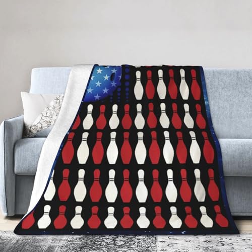 Super Cozy Soft Bowling Throw Blanket - Warm Plush Fluffy Women Men Lightweight Fleece Flannel Gifts for Kids Adults 60"X50" - color: Bowling, size: 60"x50"