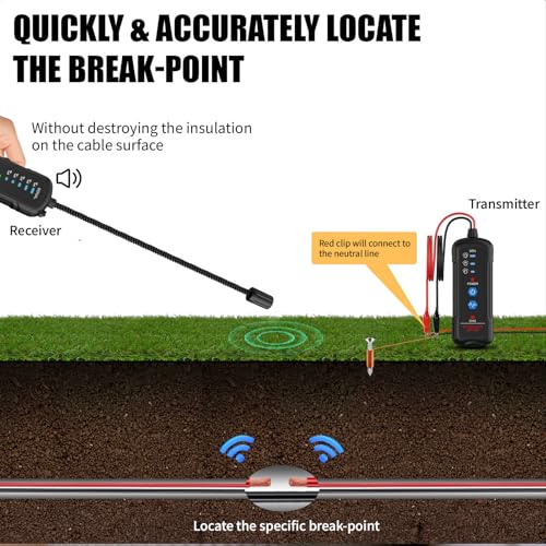 Advanced Circuit Tracer Underground Wire Break Locator Wire Tracer Electrical in Wall Underground Short Open Detection, Cable and Network Tester High nan