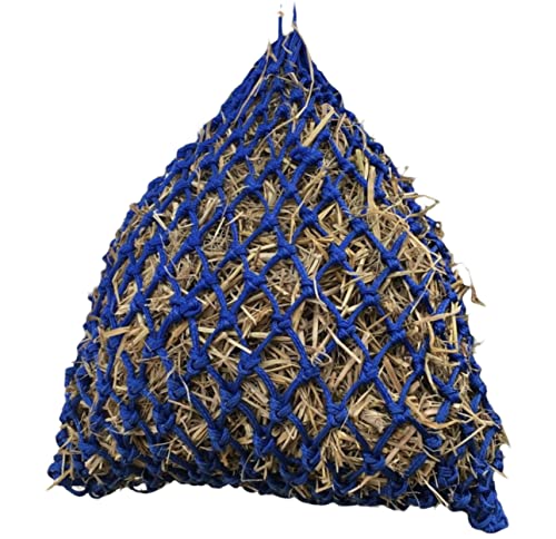 Majestic Ally 2”x2” Holes Highly Durable Very Sturdy 36" Hay Net with for Horses, Goat etc. - color: Royal Blue