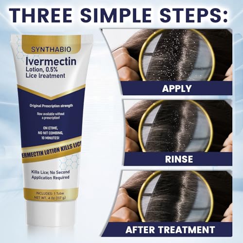 Ivermectin Lotion 0.5% Lice Treatment Lotion, 10-Minute Use, Adults & Kids
