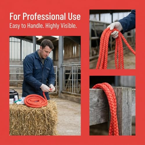 Animal Obstetric Rope,Red Acrylic Livestock Birthing Aid for Cows,1 m