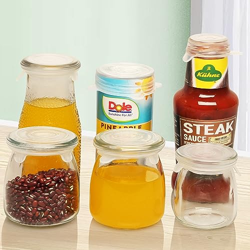 Extra Small Silicone Stretch Lids 1.6 Inch Reusable Silicone Jar Cover to Fit 1.6 Inch to 1.9 Inch Small Jars,Cans,Bottles 8 Pack - size: 1.6-1.9 inch (1 size)