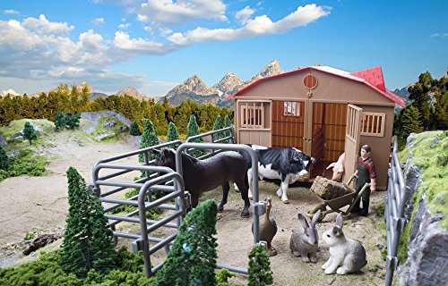 TOYMANY 20PCS Plastic Fence Toys Corral Fencing Panel Accessories Playset - style: Silver(20PCS)