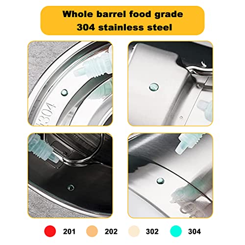 304 Stainless Steel Milk Can,35L Milk Bucket Wine Pail Bucket 9.25 Gallon Milk Can Tote Jug with Sealed Lid Heavy Duty for Milk and Wine Liquid Storage - size: 35L