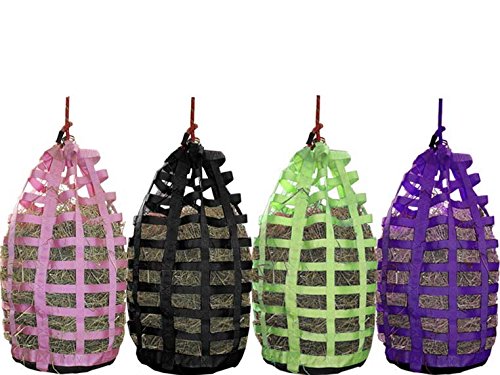 Derby Originals Go Around Hanging Slow Feed Horse Hay Bag with Six Month Warranty - color: Purple