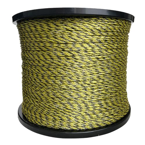 Portable Electric Fence Polywire 5050ft 1540m 6 Steel Strands - size: 5050Ft/1540M